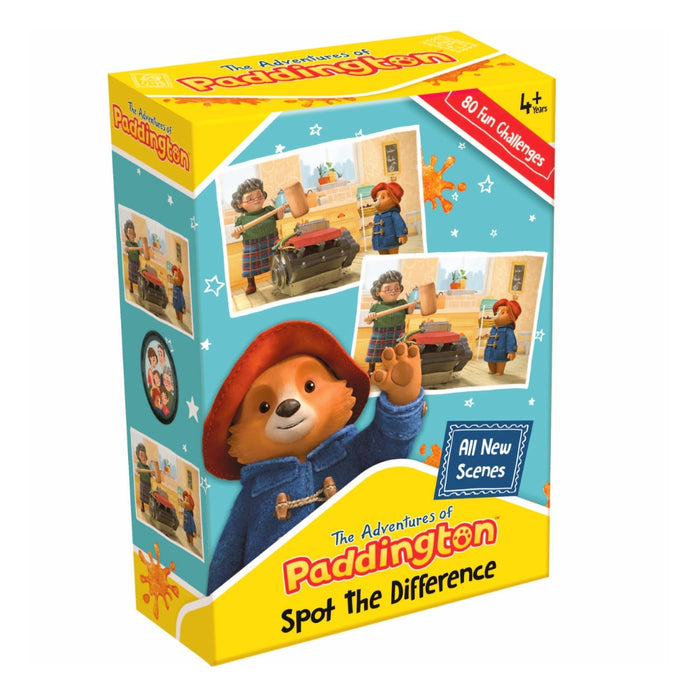 Box of 'The Adventures of Paddington' Spot the Difference game with Paddington Bear on the cover.