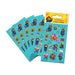 Six sheets of Paddington-themed stickers fanned out on a white background, with the top sheet showing a yellow header card labeled 'Paddington 6 Sheets of Stickers'.