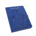 Blue notebook and pen with Paddington Bear illustration on a white background