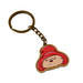 Paddington bear logo Keyring with cartoon character wearing a red hat on a white background