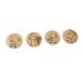 Four wooden Paddington coasters with engraved sketch illustrations of Paddington bear himself, on a white background.
