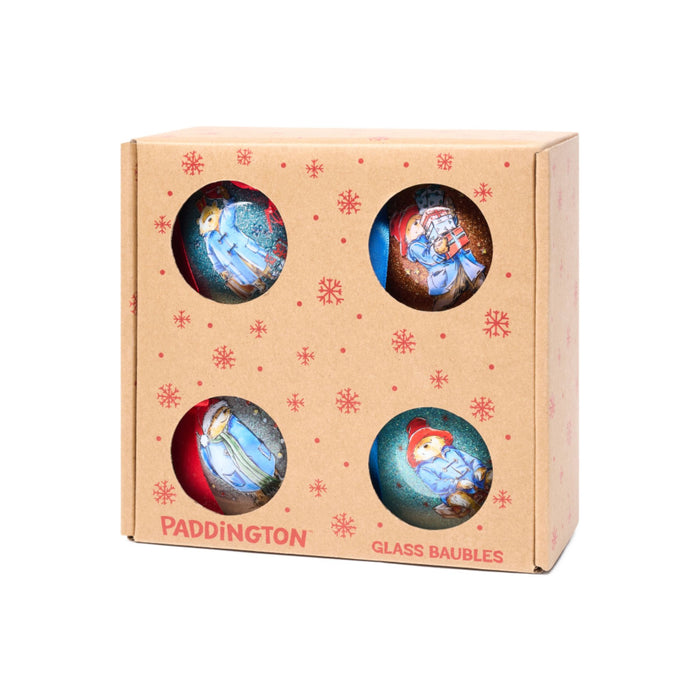 Set of 4 Paddington Glass Baubles