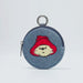 Paddington P.B. Collection denim bubble purse featuring a Paddington face design and zip fastening shown in close-up.