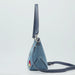 Paddington P.B. Collection denim shoulder bag handbag with adjustable strap, zip fastening and silver-tone hardware shown in close-up detail.