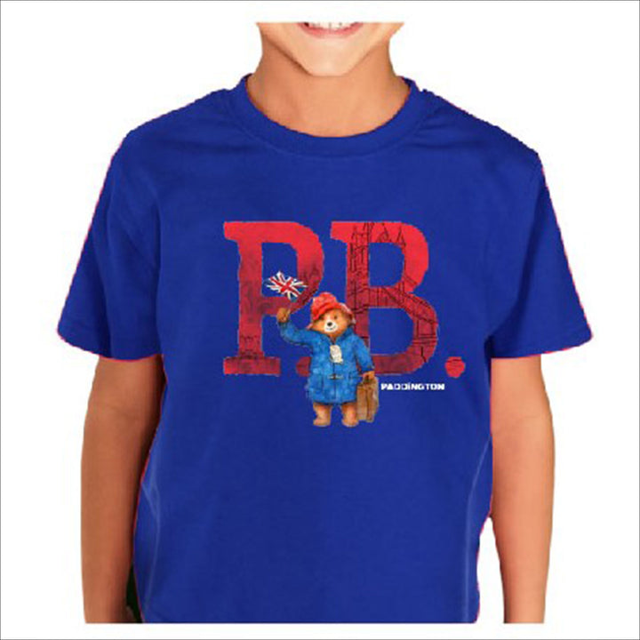 paddington bear PB kid tshirt royal blue
