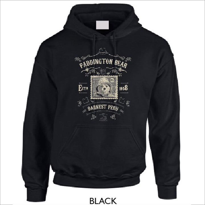 paddington bear adult hoodie black