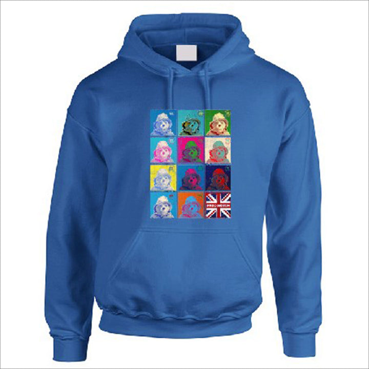 paddington bear kid hoodie square royal blue