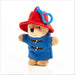 red and blue paddington bear plush keychain on a white background