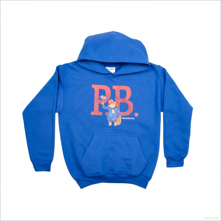 paddington bear kid hoodie PB royal blue