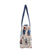 Fabric bag with cartoon character design on a white background